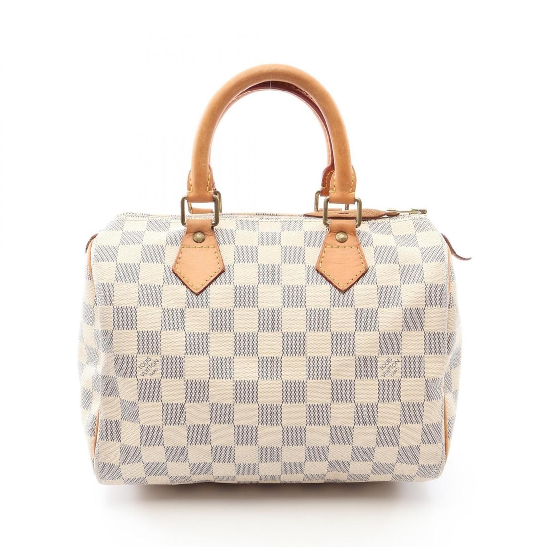 Louis Vuitton Speedy 25 Damier Azur Handbag, Coated Canvas Leather, Women's, White (N41534): --- Catalog ---Category: SizeSize (HxWxD): 19cm x 25cm x 14.5cm / 7.48'' x 9.84'' x 5.7''Category: DesignType: HandbagColor: WhiteGender: WomenMaterial: Damier Azur , Leather Category: GeneralMPN: N41