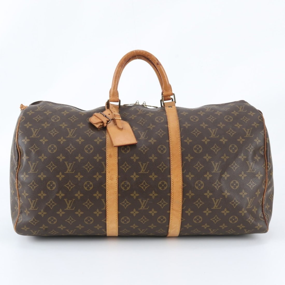 Louis Vuitton Monogram Keepall 55 M41424 Leather Boston Handbag Tote Bag Travel Men's: --- Catalog ---Category: SizeSize (HxWxD): 27cm x 55cm x 26cm / 10.62'' x 21.65'' x 10.23''Category: DesignType: Boston bag, Tote bagColor: BrownGender: MenMaterial: Leather , Coated canvas Category: 