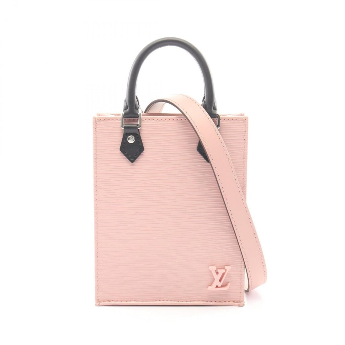 Louis Vuitton Petite Sac Plat Epi Rose Ballerine 2-Way Handbag, Leather, Women's, Pink/Black, M69575: --- Catalog ---Category: SizeSize (HxWxD): 17cm x 13.5cm x 4cm / 6.69'' x 5.31'' x 1.57''Category: DesignType: HandbagColor: Black, Pink, Rose ballerineGender: WomenMaterial: Leather Category: General