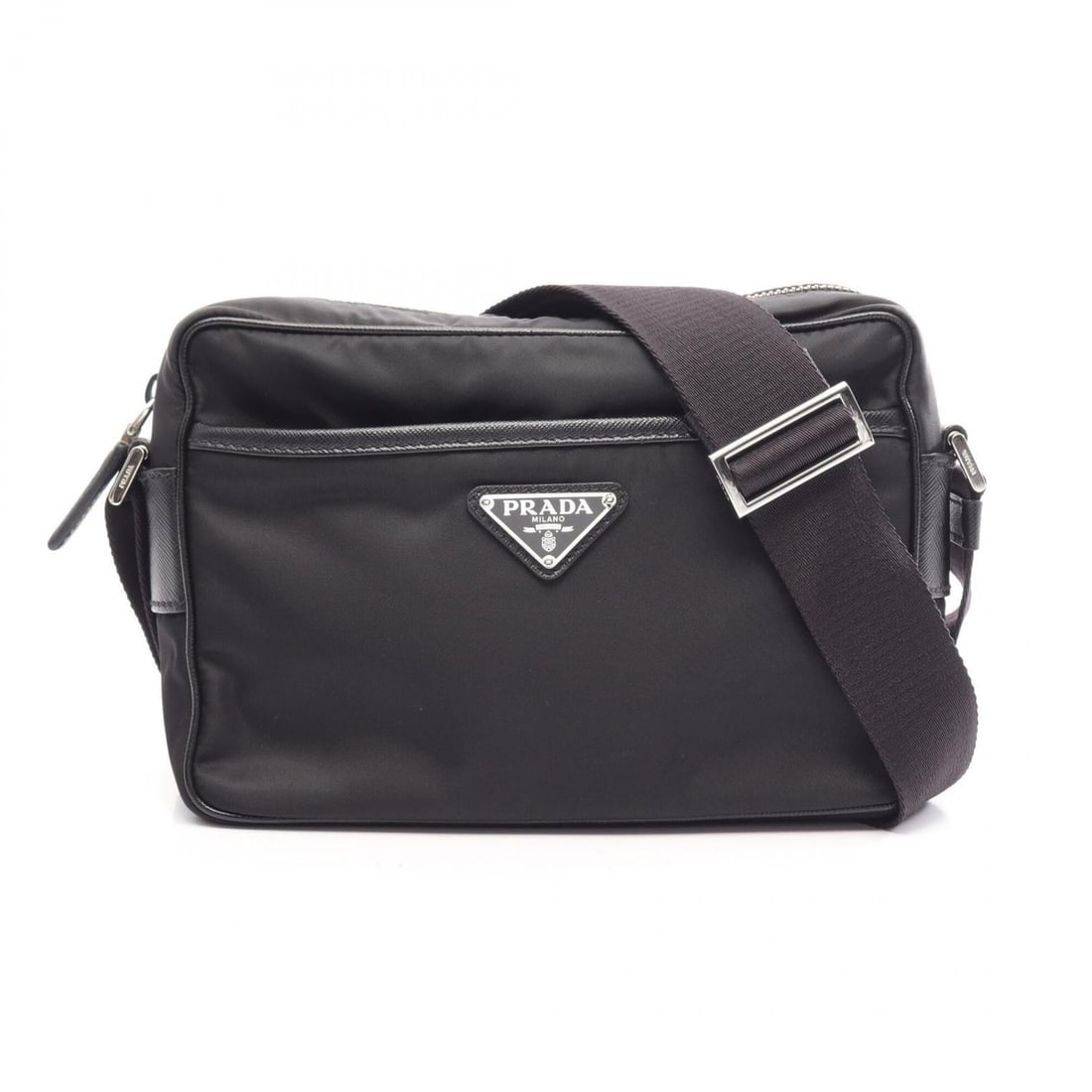 Prada RE-NYLON TESSUTO+SAFFIANO Shoulder Bag/Handbag, Nylon Leather, Men's/Women's, Black, (1 of 12)