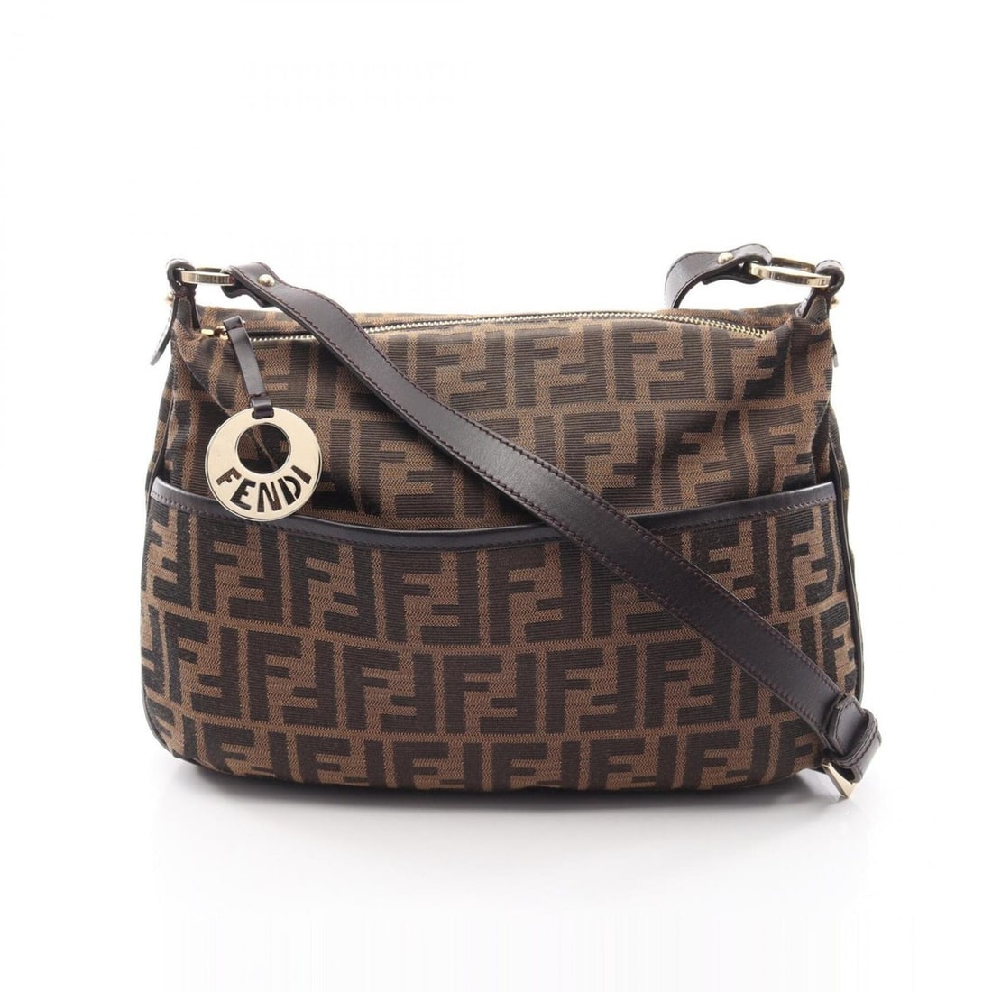 Fendi Zucca Shoulder Bag/Handbag, Canvas and Leather, Women's, Brown: --- Catalog ---Category: SizeSize (HxWxD): 22.5cm x 30.5cm x 3cm / 8.85'' x 12'' x 1.18''Category: DesignType: Handbag, Shoulder bagColor: BrownGender: WomenMaterial: Canvas , Leather Category: Genera