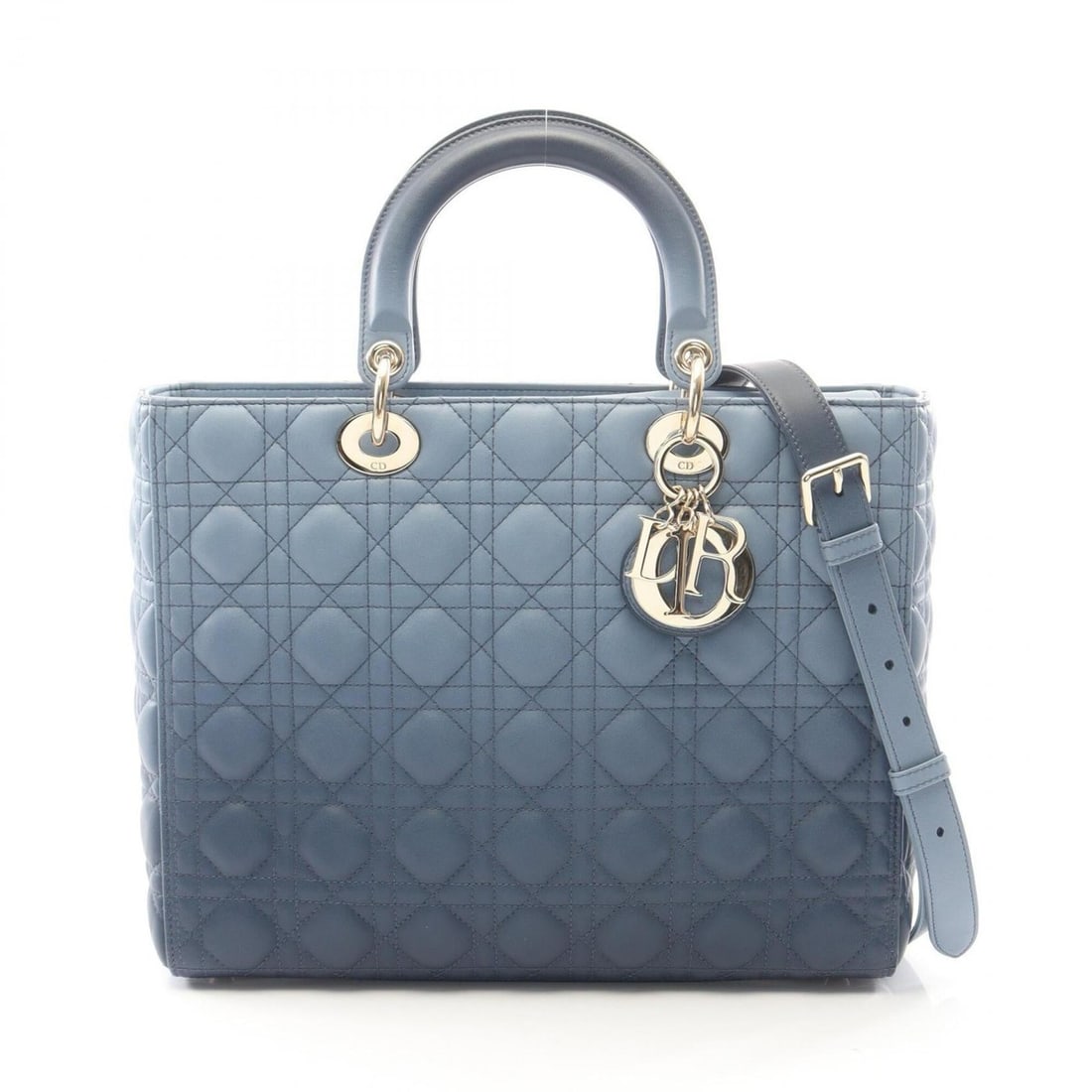 Christian Dior Dior Lady Large Cannage Gradient 2-Way Handbag, Leather, Women's, Blue: --- Catalog ---Category: SizeSize (HxWxD): 25cm x 32cm x 11cm / 9.84'' x 12.59'' x 4.33''Category: DesignType: HandbagColor: BlueGender: WomenMaterial: Leather Category: GeneralBrand: Christian Dior--