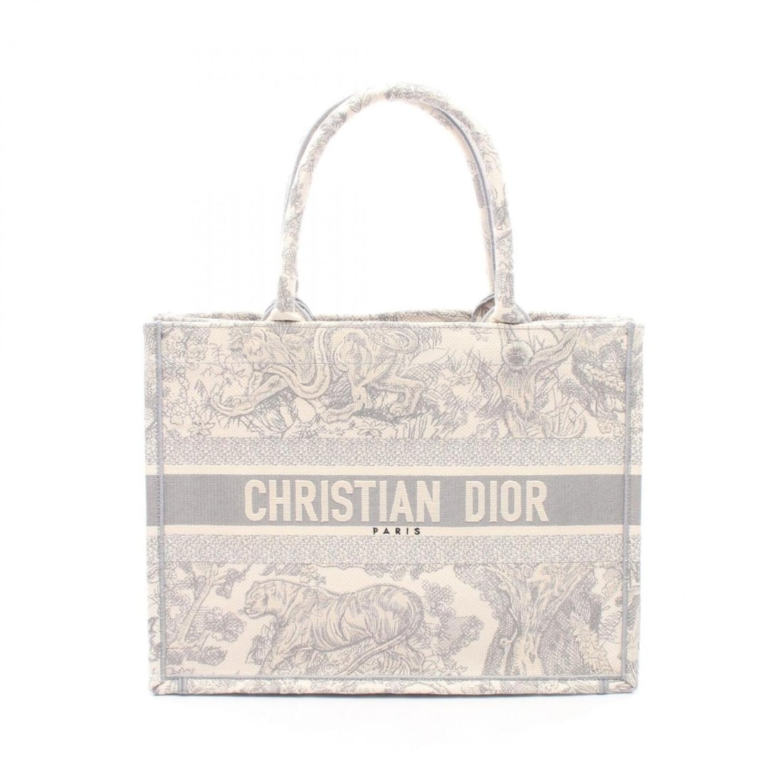 Christian Dior Dior BOOK TOTE Medium Tote Bag Handbag Canvas Women's Gray/White: --- Catalog ---Category: SizeSize (HxWxD): 27cm x 36cm x 14cm / 10.62'' x 14.17'' x 5.51''Category: DesignType: Handbag, Tote bagColor: Gray, WhiteGender: WomenMaterial: Canvas Category: GeneralBrand: