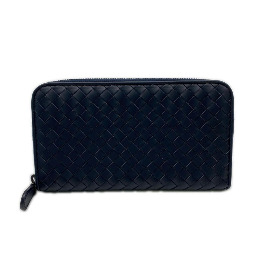BOTTEGA VENETA Intrecciato 114076 Long Wallet, Navy Calf Leather, Men's: --- Catalog ---Category: SizeSize (HxWxD): 11cm x 19cm x 2cm / 4.33'' x 7.48'' x 0.78''Category: DesignType: Long wallet (bi-fold)Color: NavyGender: MenClosure: ZipperMaterial: Leather Leather/Fur Typ