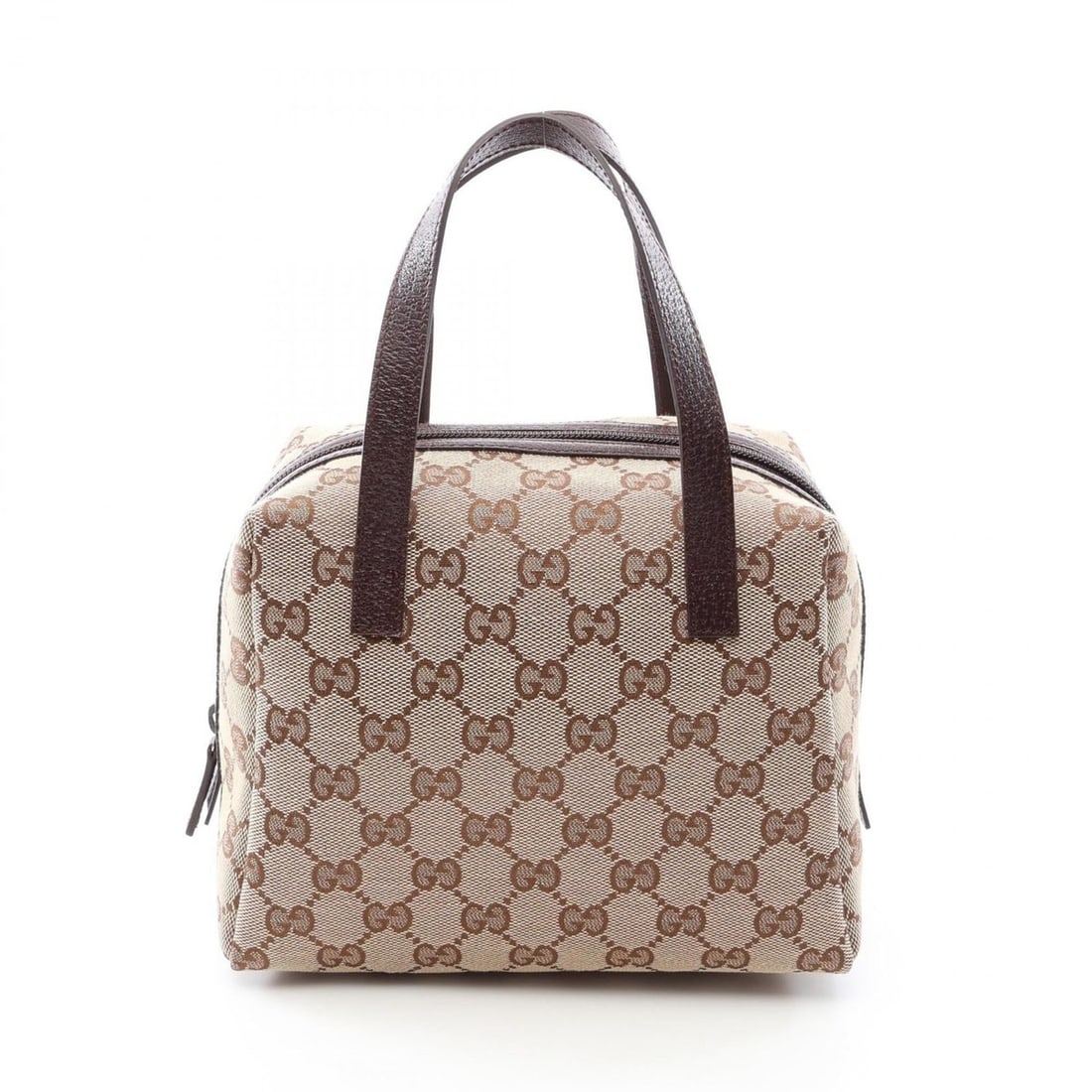 Gucci GG Canvas Handbag, and Leather, Women's, Beige/Brown, Item No. 124542: --- Catalog ---Category: SizeSize (HxWxD): 15cm x 19cm x 12cm / 5.9'' x 7.48'' x 4.72''Category: DesignType: HandbagColor: Beige, BrownGender: WomenMaterial: GG canvas , Leather Category: GeneralMPN: 