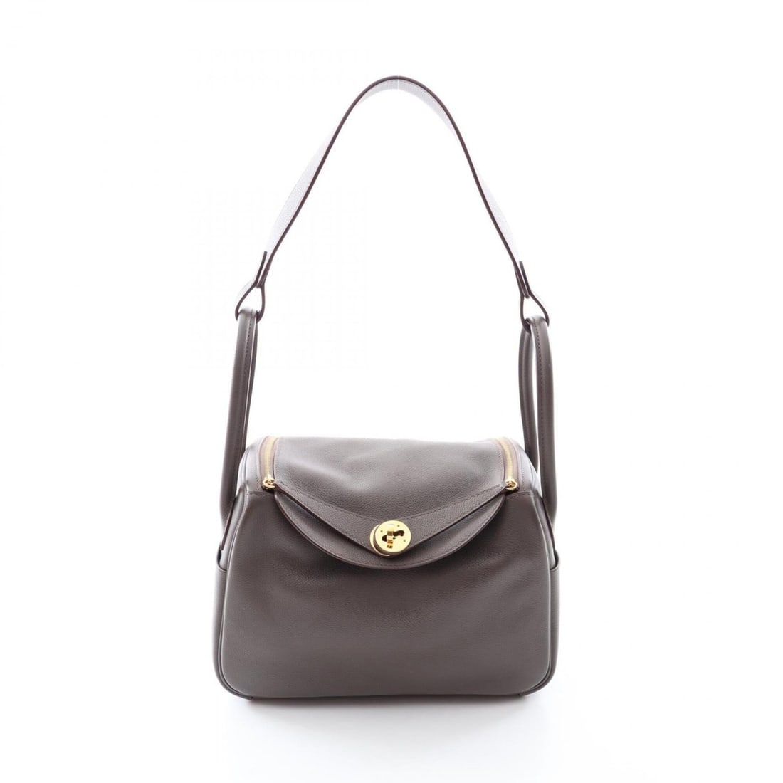 Hermes Lindy 26 Etoupe Shoulder Bag/Handbag, Calfskin (Cowhide) Evercalf Leather, Women's, Gray (1 of 13)