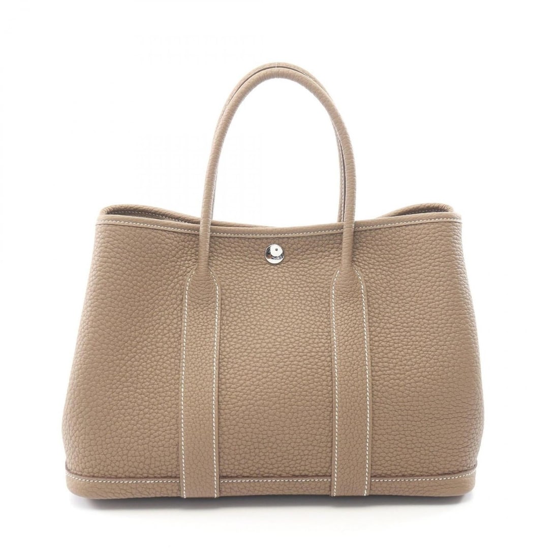 Hermes Garden Party TPM Etoupe Tote Bag Handbag Negonda Leather Women's Gray: --- Catalog ---Category: SizeSize (HxWxD): 21cm x 30cm x 14cm / 8.26'' x 11.81'' x 5.51''Category: DesignType: Handbag, Tote bagColor: Etoupe grayGender: WomenMaterial: Negonda leather Category: Gener