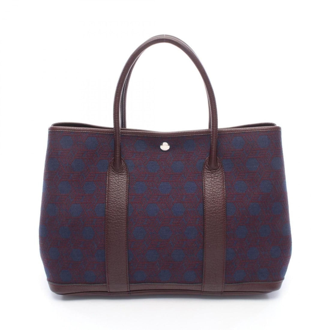 Hermes Garden Party PM Tote Bag Handbag Canvas Toile Soe H Negonda Women's Bordeaux/Navy: --- Catalog ---Category: SizeSize (HxWxD): 25cm x 36cm x 17cm / 9.84'' x 14.17'' x 6.69''Category: DesignType: Handbag, Tote bagColor: Bordeaux, NavyGender: WomenMaterial: Canvas , Negonda leather Cat