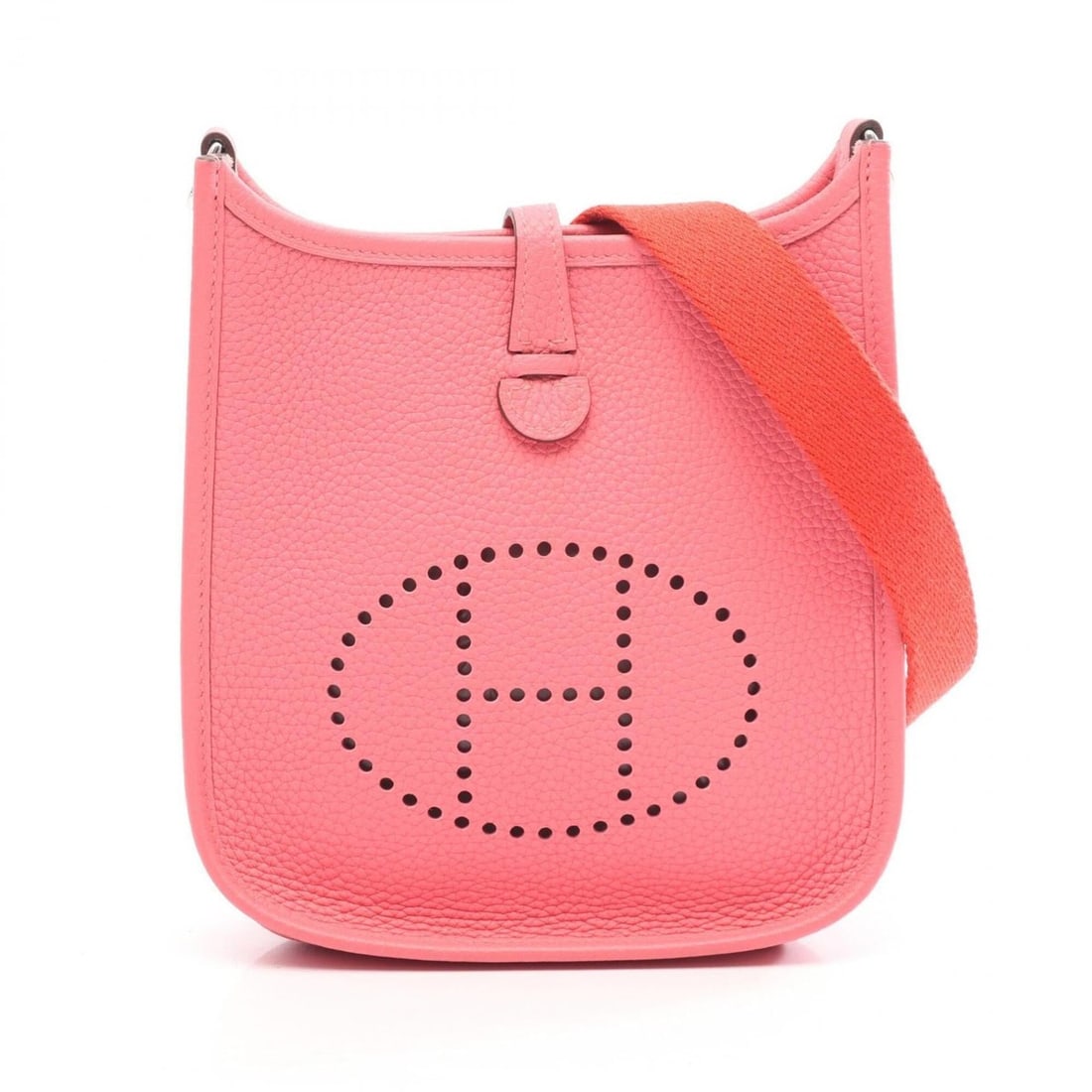 Hermes Evelyne TPM Amazon Shoulder Bag/Handbag, Leather, Taurillon Clemence, Pink: --- Catalog ---Category: SizeSize (HxWxD): 18cm x 16.5cm x 5.5cm / 7.08'' x 6.49'' x 2.16''Category: DesignType: Shoulder bagColor: PinkGender: WomenMaterial: Taurillon clemence leather Category: Gene