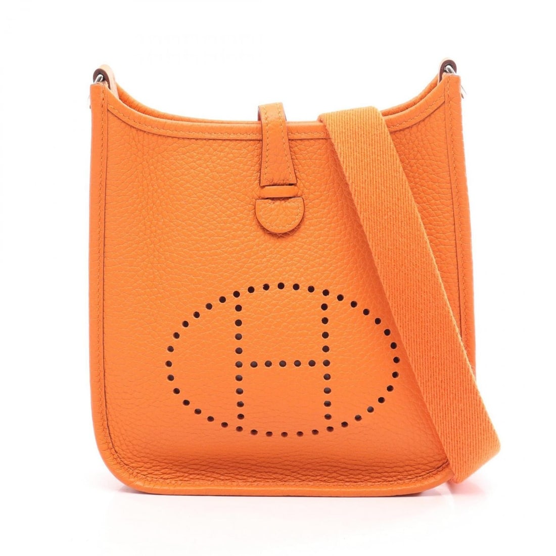 Hermes Evelyne TPM Amazon Shoulder Bag Handbag Leather Taurillon Clemence Women's Orange: --- Catalog ---Category: SizeSize (HxWxD): 18cm x 16.5cm x 5.5cm / 7.08'' x 6.49'' x 2.16''Category: DesignType: Shoulder bagColor: OrangeGender: WomenMaterial: Taurillon clemence leather Category: Ge