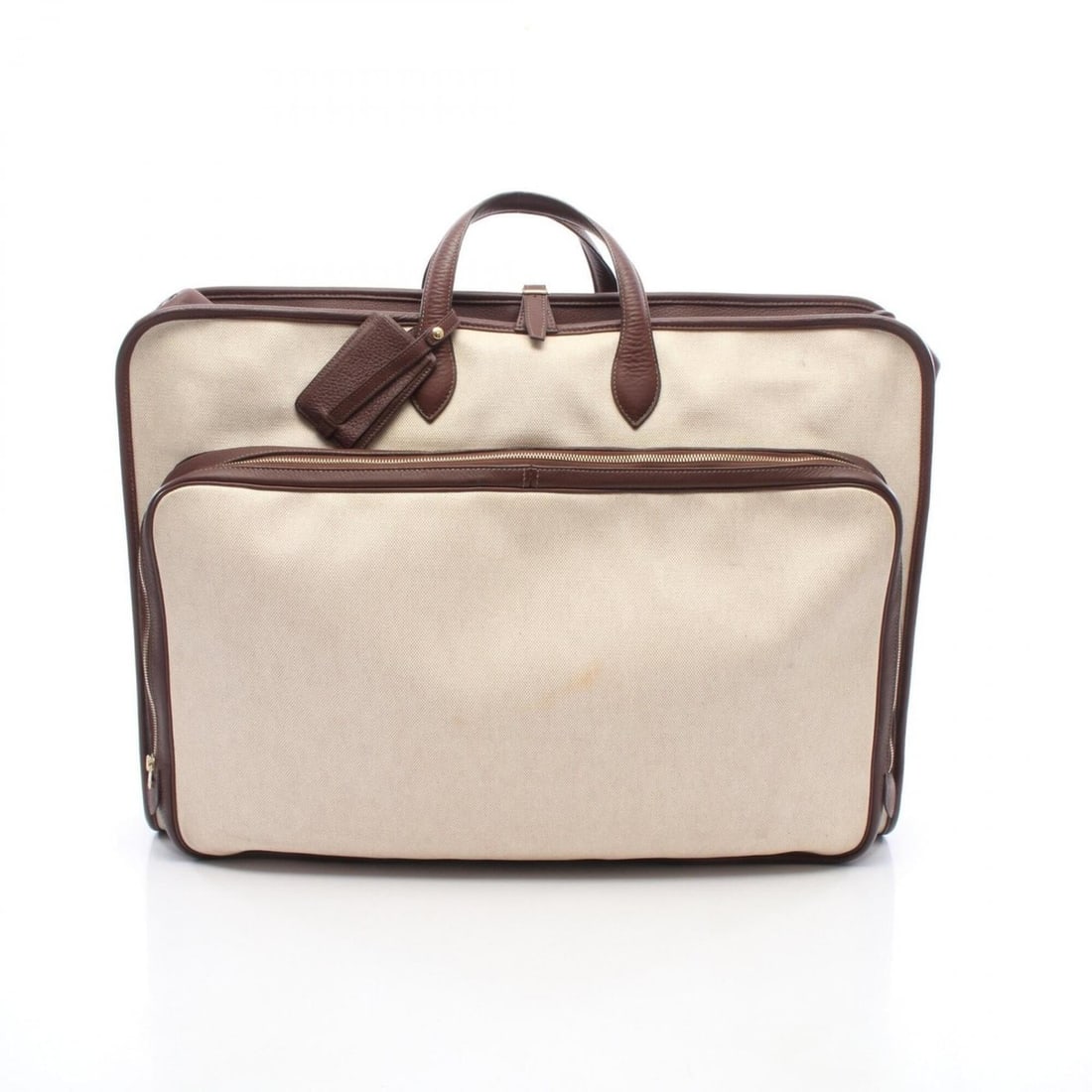 Hermes Victoria Ecru Handbag, Toile H (Taurillon Clemence Leather), Ivory/Brown H, for Men and Women: --- Catalog ---Category: SizeSize (HxWxD): 46cm x 60cm x 7cm / 18.11'' x 23.62'' x 2.75''Category: DesignType: HandbagColor: Brown, Ecru, IvoryGender: Men,WomenMaterial: Toile H , Taurillon clemence l