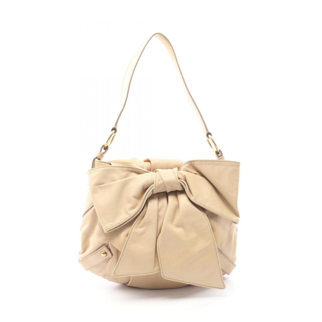 Yves Saint Laurent Rive Gauche Sac Bow Ribbon Shoulder Bag Handbag Leather Women's Beige: --- Catalog ---Category: SizeSize (HxWxD): 27cm x 30cm x 4cm / 10.62'' x 11.81'' x 1.57''Category: DesignType: Handbag, Shoulder bagColor: BeigeGender: WomenMaterial: Leather Category: GeneralBrand: Y