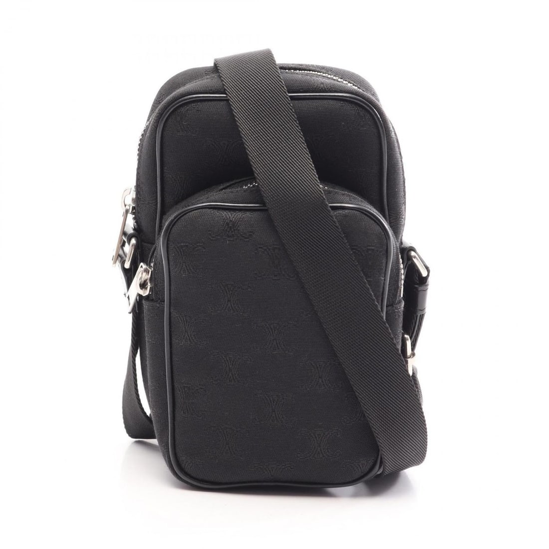 Celine CELINE Mini Pocket Messenger Bag Triomphe Shoulder Handbag Canvas Leather Men's Women's Black: --- Catalog ---Category: SizeSize (HxWxD): 17.5cm x 9.5cm / 6.88'' x 3.74''Category: DesignType: Messenger bag, Shoulder bagColor: BlackGender: Men,WomenMaterial: Canvas , Leather Category: GeneralMPN