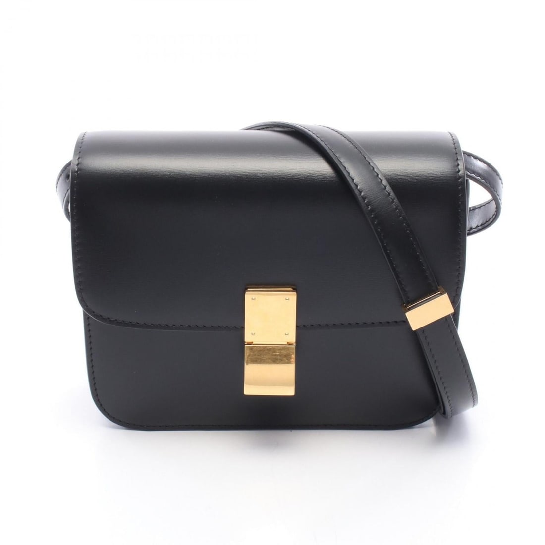 Celine Classic Box Small Shoulder Bag Handbag Leather Women's Black 189183 (1 of 9)