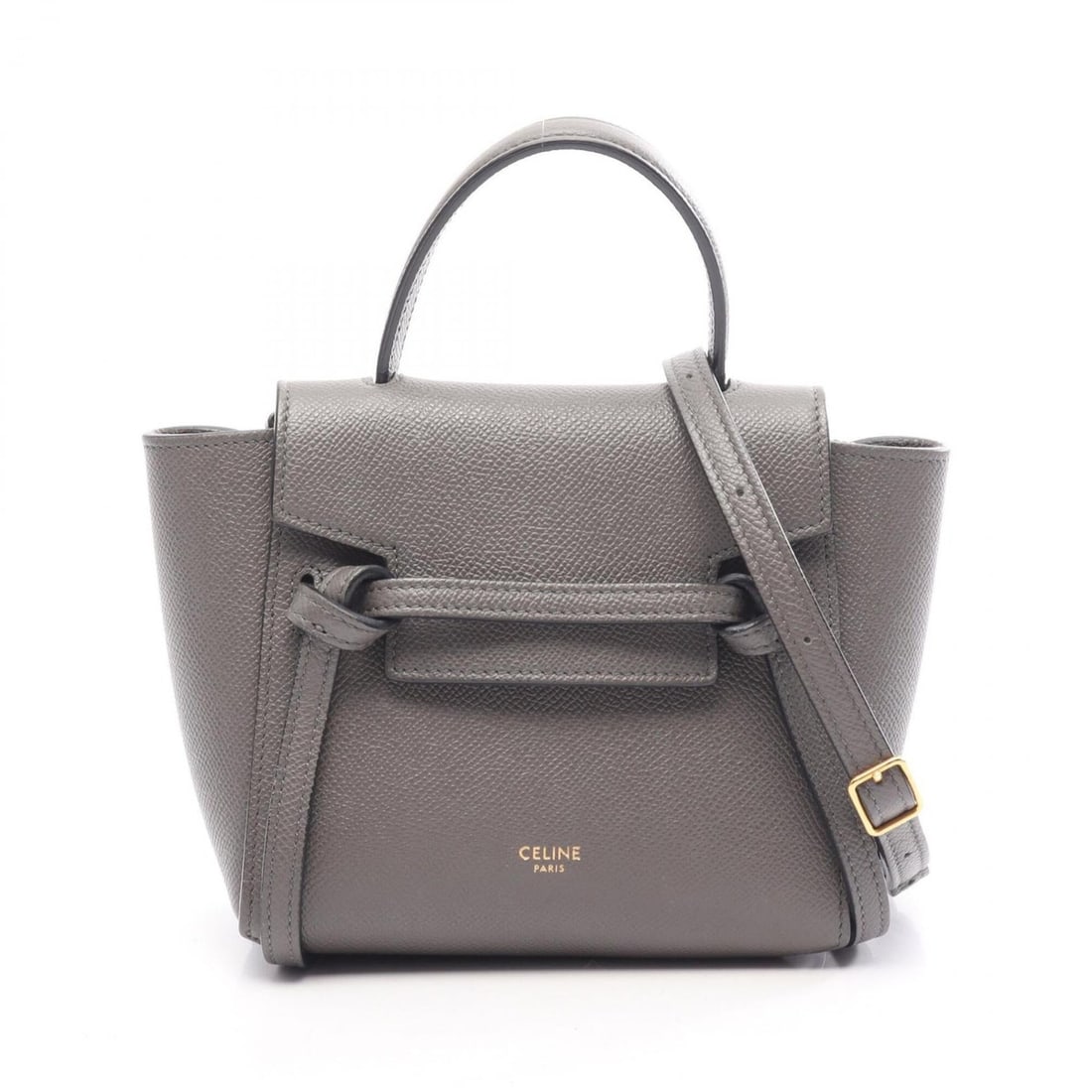 Celine PICO BELT BAG, 2-way handbag, leather, women's, gray, 194263: --- Catalog ---Category: SizeSize (HxWxD): 14cm x 15cm x 8cm / 5.51'' x 5.9'' x 3.14''Category: DesignType: HandbagColor: GrayGender: WomenMaterial: Leather Category: GeneralMPN: 194263Brand: Celine--