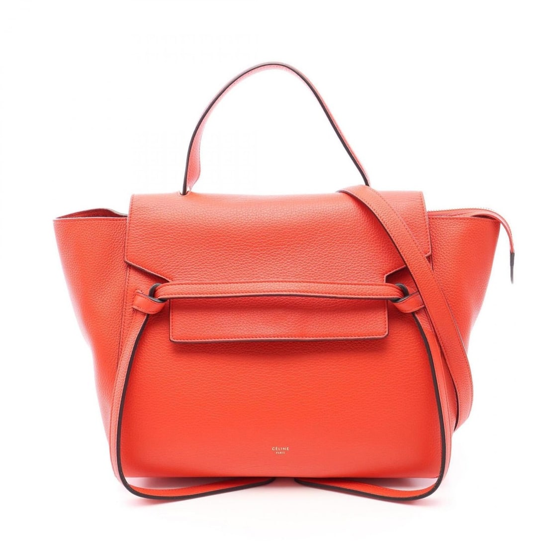 Celine BELT BAG MINI - 2-way handbag, leather, women's, red, 176103: --- Catalog ---Category: SizeSize (HxWxD): 25cm x 28cm x 16.5cm / 9.84'' x 11.02'' x 6.49''Category: DesignType: HandbagColor: Red colorGender: WomenMaterial: Leather Category: GeneralMPN: 176103Brand