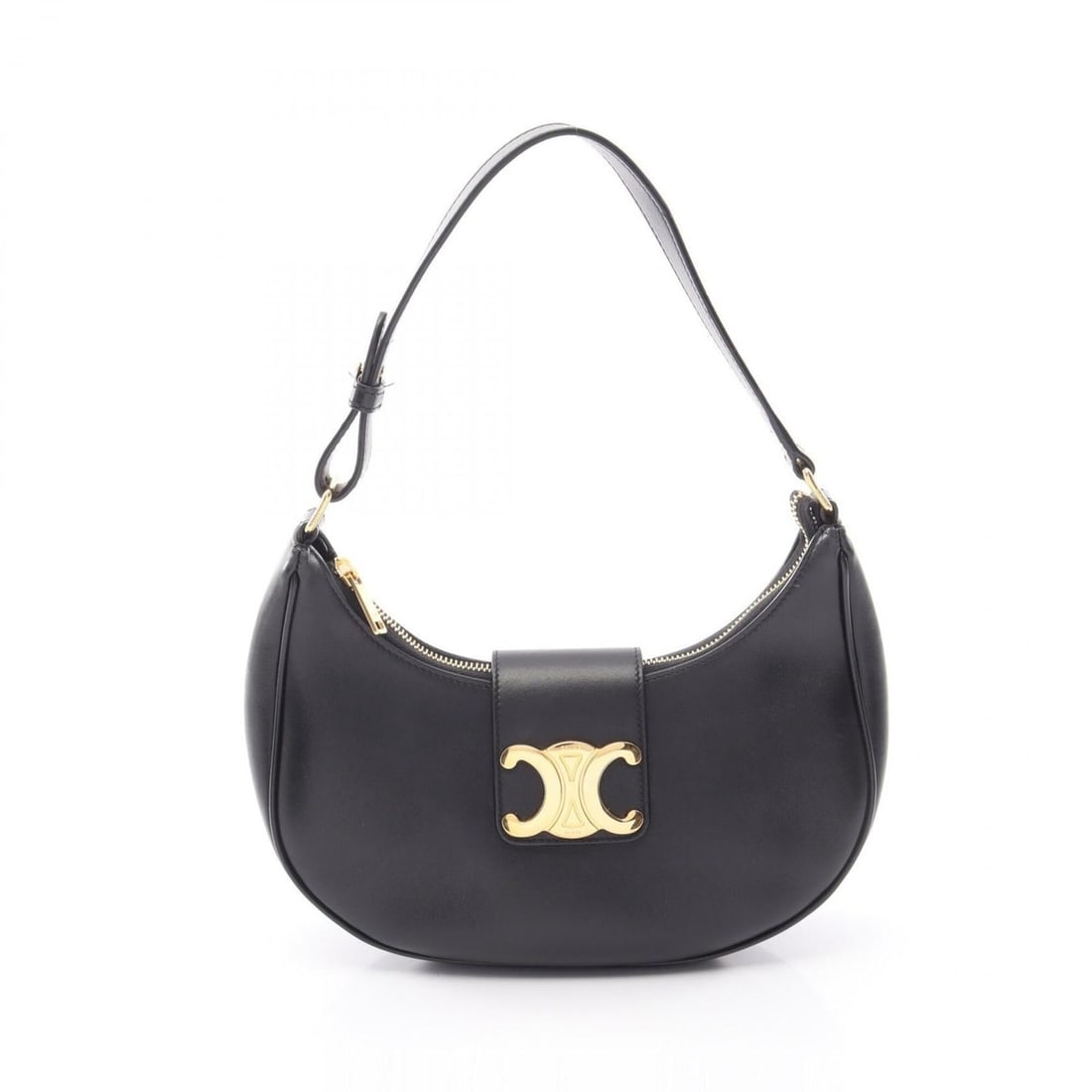 Celine AVA Triomphe Medium Shoulder Bag/Handbag, Leather, Women's, Black: --- Catalog ---Category: SizeSize (HxWxD): 13cm x 23.5cm x 7cm / 5.11'' x 9.25'' x 2.75''Category: DesignType: Handbag, Shoulder bagColor: BlackGender: WomenMaterial: Leather Category: GeneralBrand: C