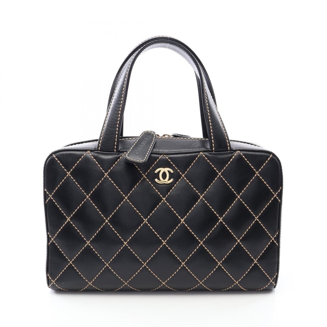 Chanel Wild Stitch Handbag, Leather, Women's, Black: --- Catalog ---Category: SizeSize (HxWxD): 20cm x 33cm x 12cm / 7.87'' x 12.99'' x 4.72''Category: DesignType: HandbagColor: BlackGender: WomenMaterial: Leather Category: GeneralBrand: Chanel--- Item 