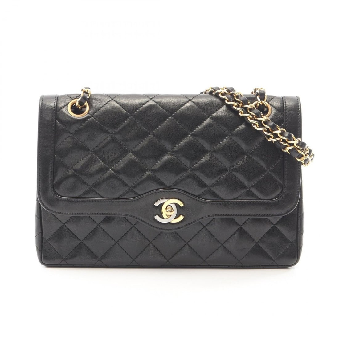 Chanel Matelassé Paris Limited Edition Double Flap Shoulder Bag/Handbag, Lambskin Leather, Women's,: --- Catalog ---Category: SizeSize (HxWxD): 17.5cm x 26.5cm x 6.5cm / 6.88'' x 10.43'' x 2.55''Category: DesignType: Handbag, Shoulder bagColor: BlackGender: WomenMaterial: Leather Leather/Fur Type: La