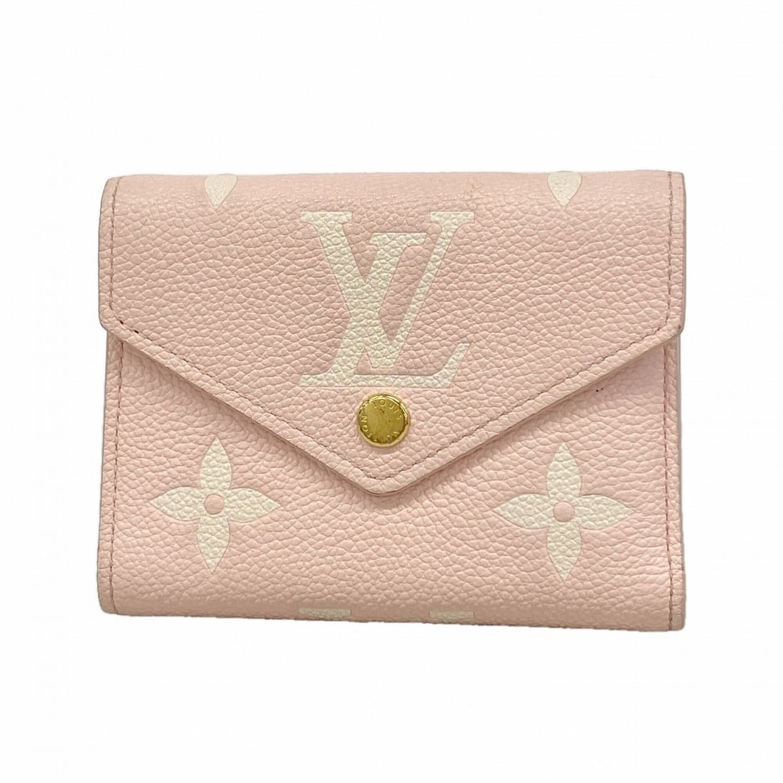 Louis Vuitton Tri-fold Wallet Monogram Empreinte Bicolor Portefeuille Victorine M14229 Rose White: --- Catalog ---Category: SizeSize (HxWxD): 9.5cm x 12cm x 2cm / 3.74'' x 4.72'' x 0.78''Category: DesignType: Wallet (tri-fold)Color: RoseGender: WomenCategory: GeneralMPN: M14229Brand: Louis Vuitton-