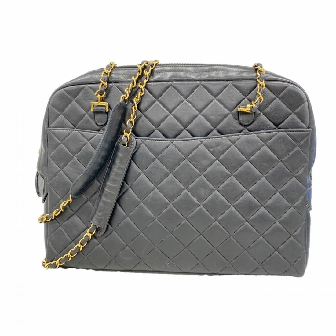 Chanel Matelassé Chain Shoulder Bag, Lambskin, Black, Women's: --- Catalog ---Category: SizeSize (HxWxD): 25.5cm x 34.5cm x 8cm / 10.03'' x 13.58'' x 3.14''Category: DesignType: Shoulder bagColor: BlackGender: WomenMaterial: Leather Hardware Color: GoldLeather/Fu