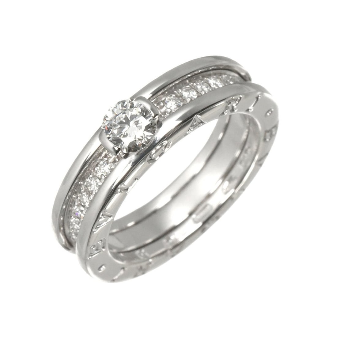 Bvlgari Bulgari B.zero1 Diamond Ring, 0.37ct F VS1, Size 51, 18K WG White Gold 750.: --- Catalog ---Category: SizeUS Size: 6Brand Size: 51Category: DesignType: Band ringGender: WomenMaterial: White gold (18K)Category: GeneralBrand: Bvlgari--- Item List ---Section: ConditionRanking: Ra