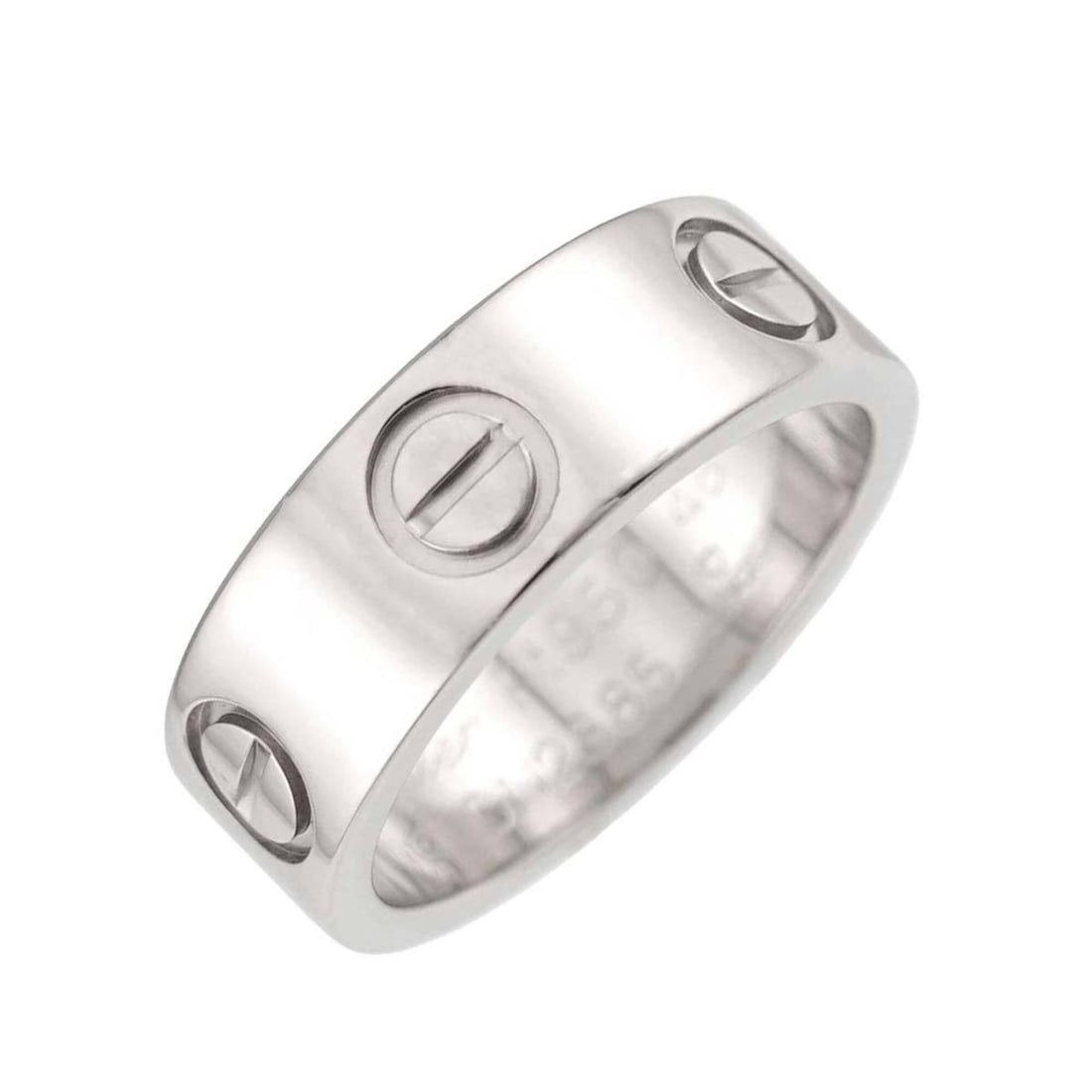 Cartier Love Ring #46, Platinum.: --- Catalog ---Category: SizeUS Size: 3.5Brand Size: 46Category: DesignType: Band ringGender: WomenMaterial: Platinum 950Category: GeneralBrand: Cartier--- Item List ---Section: ConditionRanking: Rank