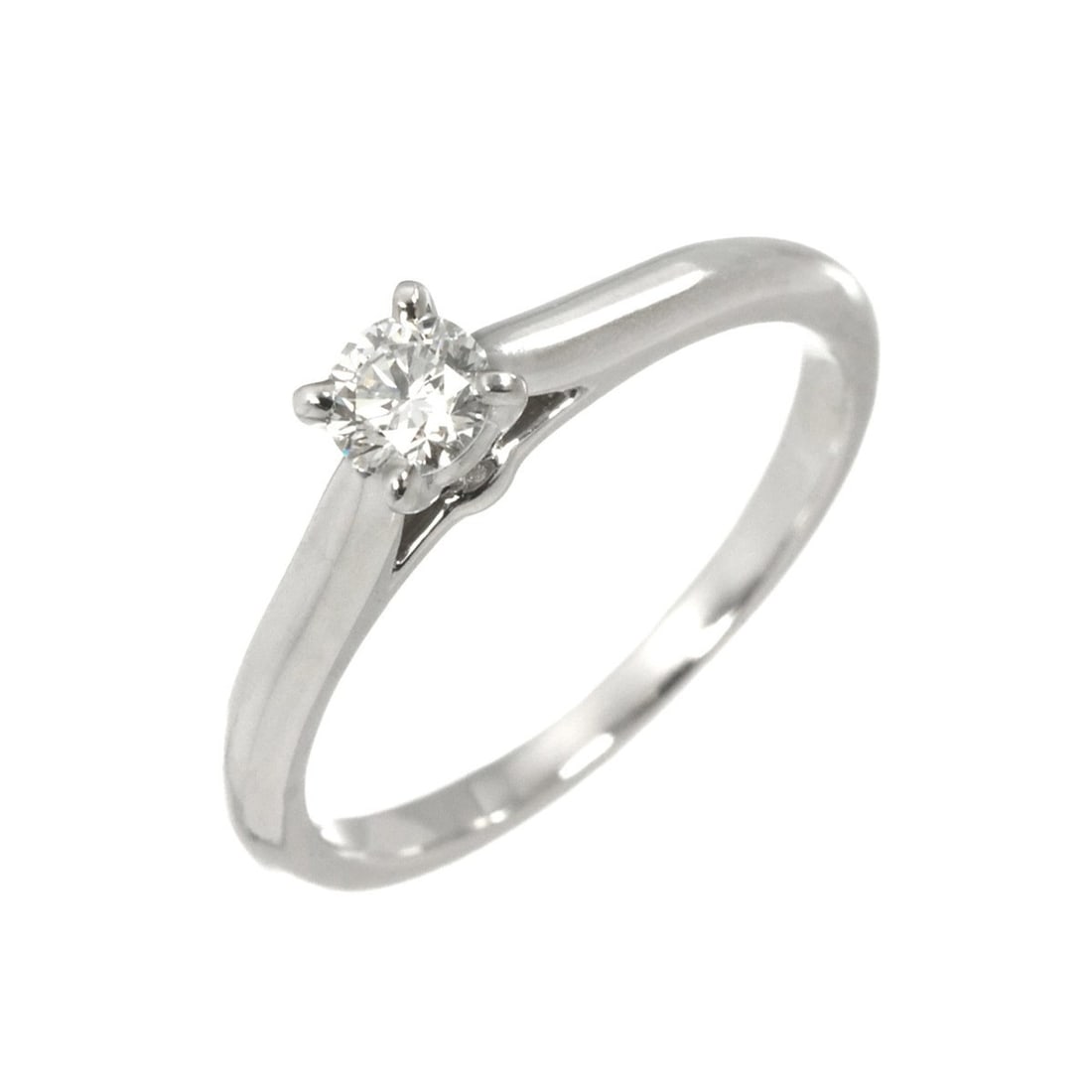 Cartier 1895 Solitaire Ring, Size #48, 0.19ct Diamond, Platinum.: --- Catalog ---Category: SizeUS Size: 4.5Brand Size: 48Category: DesignType: Band ringGender: WomenMaterial: Platinum 950Category: GeneralBrand: Cartier--- Item List ---Section: ConditionRanking: Rank