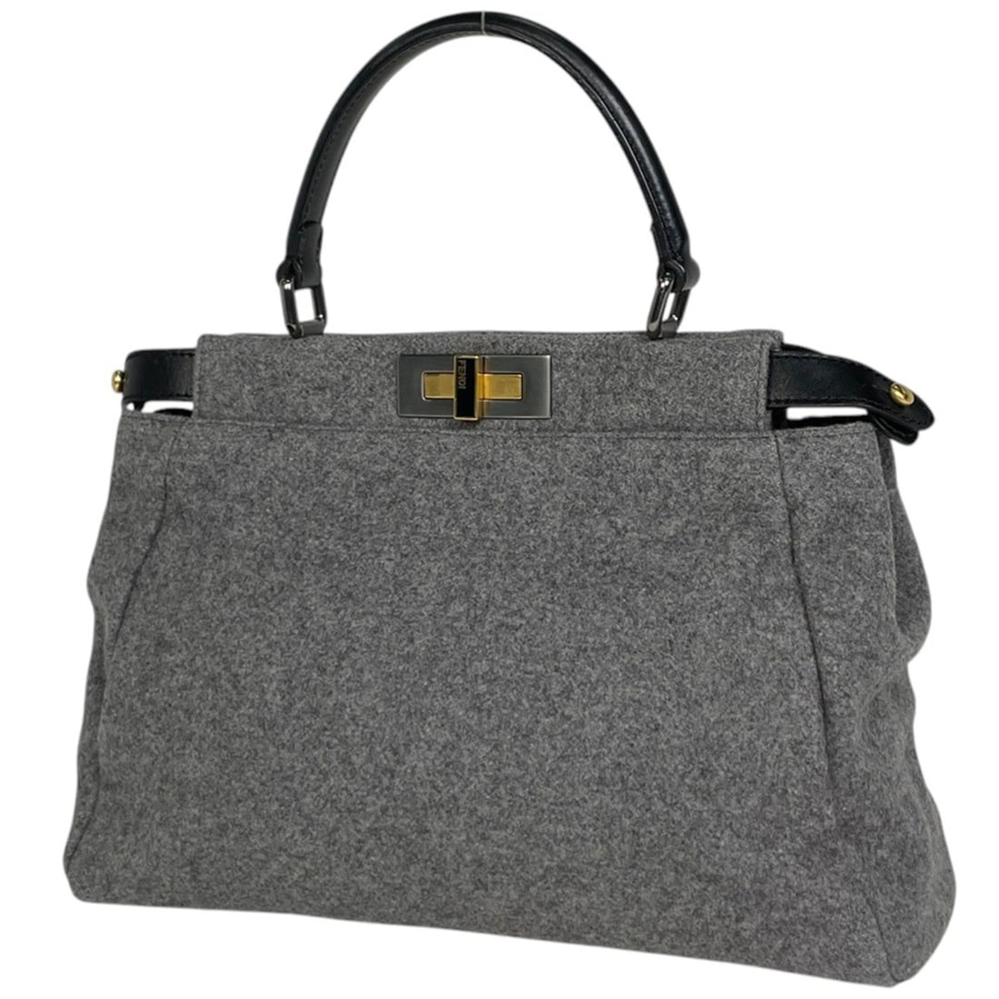 Fendi Peekaboo Handbag, Fabric, Gray, 8BN226, Women's: --- Catalog ---Category: SizeSize (HxWxD): 24cm x 34cm x 11cm / 9.44'' x 13.38'' x 4.33''Category: DesignType: HandbagColor: GrayGender: WomenMaterial: Fabric , Leather Category: GeneralMPN: 8BN226Bra