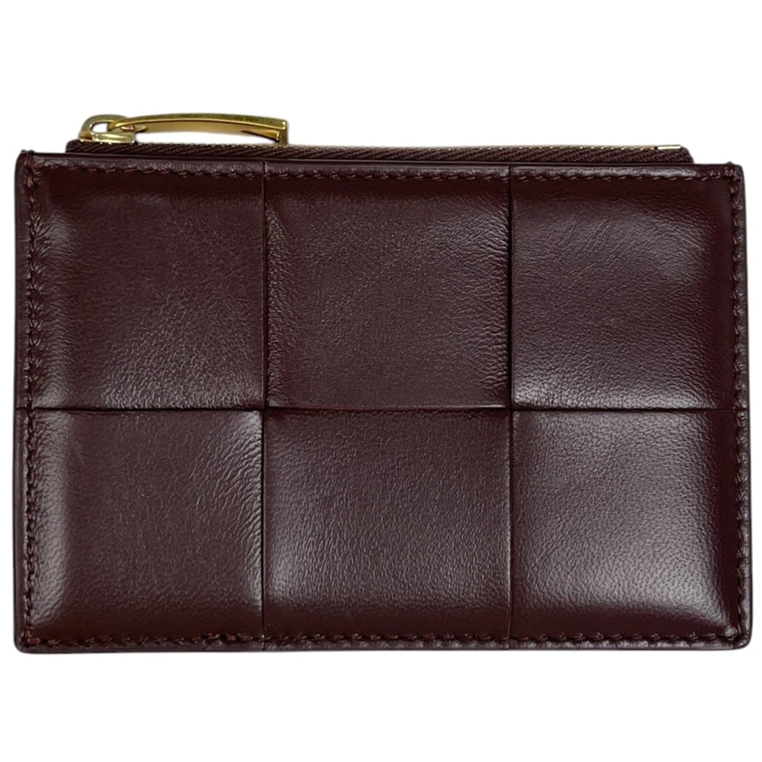 Bottega Veneta Cassette Zippered Business Card Holder/Card Case Wallet/Coin Purse Leather Bordeaux: --- Catalog ---Category: DesignType: Business card caseColor: BordeauxGender: WomenMaterial: Leather Category: GeneralBrand: Bottega VenetaCategory: Physical PropertiesSize (HxWxD): 8cm x 12cm x 1cm /