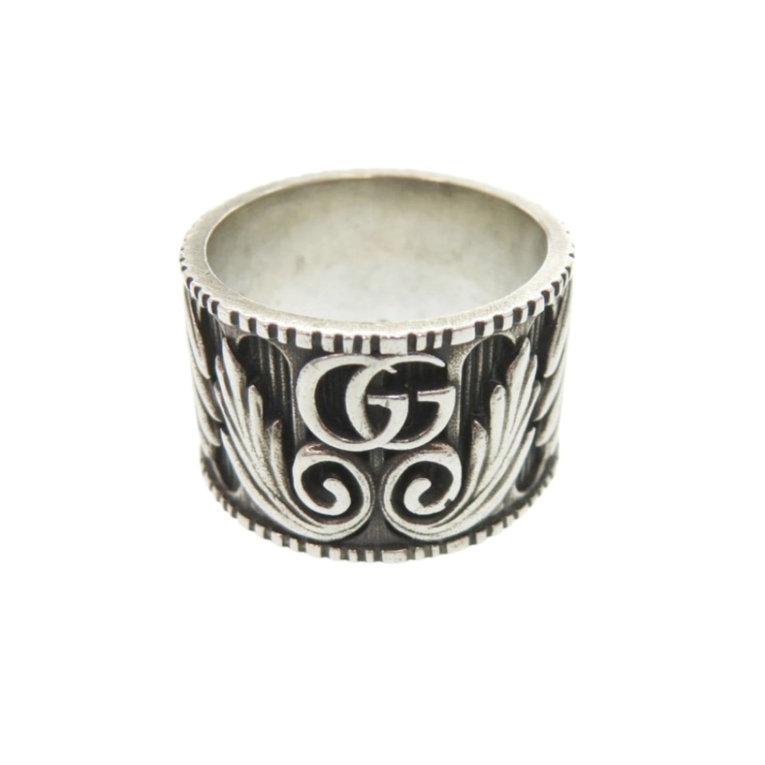 Gucci Double G Leaf Motif 551895-J8400 0811 Sterling Silver 925 1 Ring 0834 GUCCI Men's: --- Catalog ---Category: SizeJP Size: 19US Size: 9.5Category: DesignType: Band ringColor: SilverGender: MenMaterial: Silver 925Category: GeneralMPN: 551895-J8400 0811Brand: GucciCountry of Origin: Ita