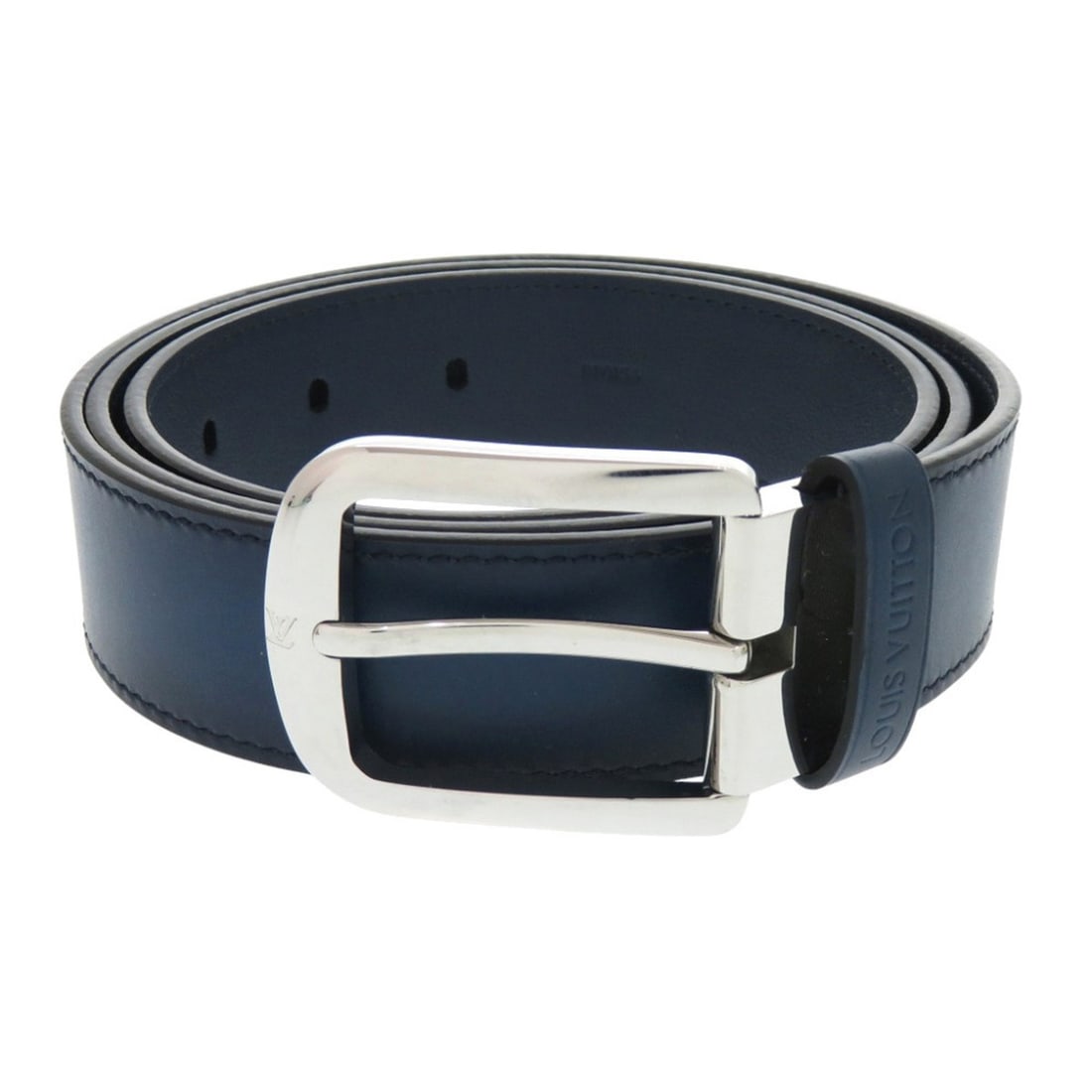 Louis Vuitton Legacy Belt M9225 Leather Blue LV 1224 LOUIS VUITTON Men's: --- Catalog ---Category: SizeLength: 94cm - 104.5cm / 37'' - 41.14''Category: DesignType: Standard beltColor: Blue, SilverGender: MenMaterial (Strap): Leather Category: GeneralMPN: M9225Brand: Louis V