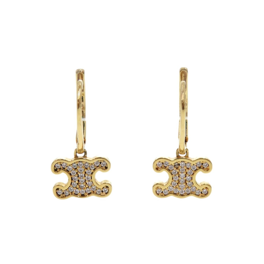 Celine Triomphe Rhinestone Earrings 460GC6BZI35OR Metal Gold 0068CELINE: --- Catalog ---Category: DesignType: Drop earringsColor: Gold, SilverGender: WomenMaterial: Metal, RhinestoneCategory: GeneralMPN: 460GC6BZI35ORBrand: CelineCountry of Origin: Italy--- Item List ---Se