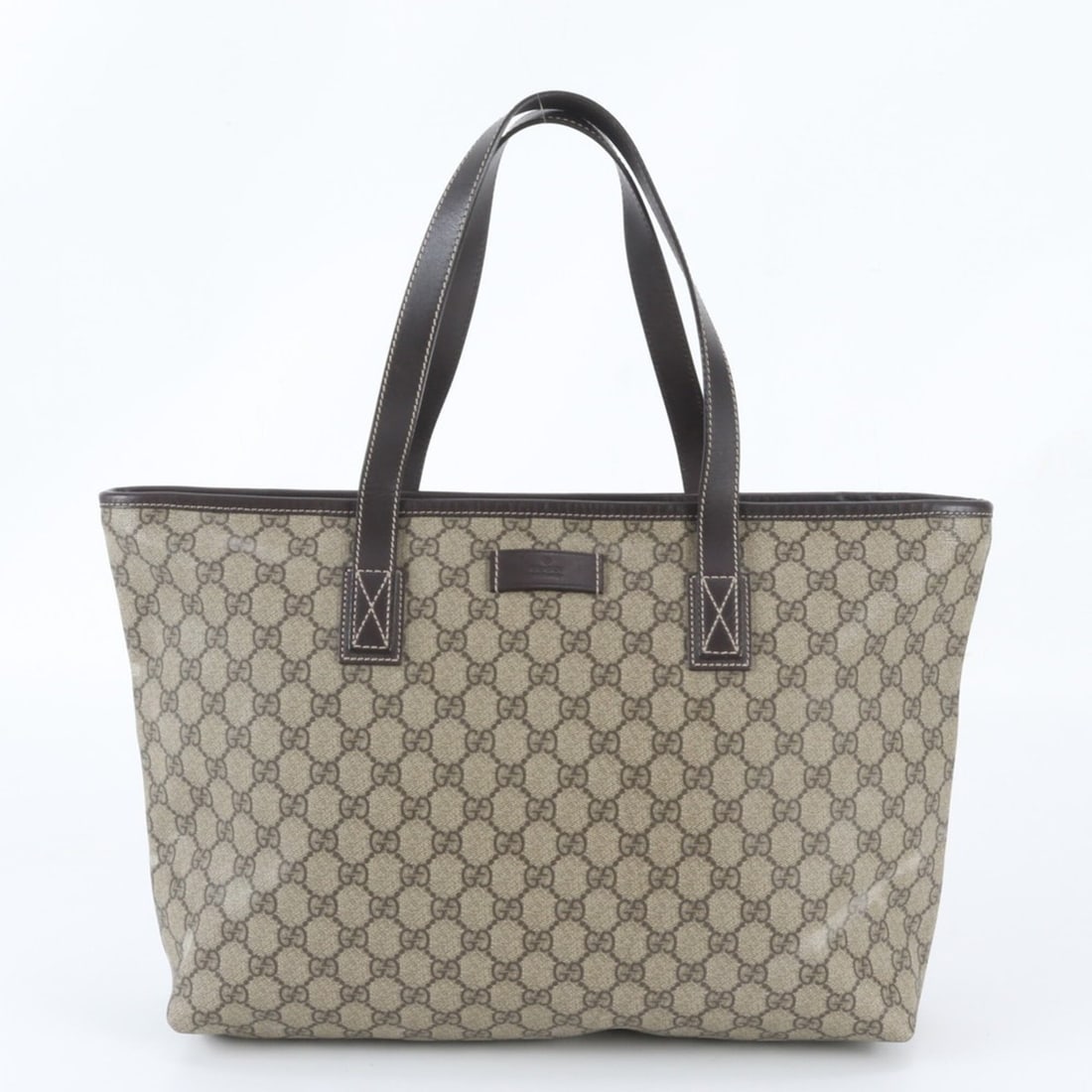 Gucci GG Supreme 211137 Leather Tote Bag, Handbag, Shoulder Brown, Women's: --- Catalog ---Category: SizeSize (HxWxD): 28cm x 37cm x 12cm / 11.02'' x 14.56'' x 4.72''Category: DesignType: Handbag, Shoulder bag, Tote bagColor: BrownGender: WomenMaterial: Leather , Coated canva
