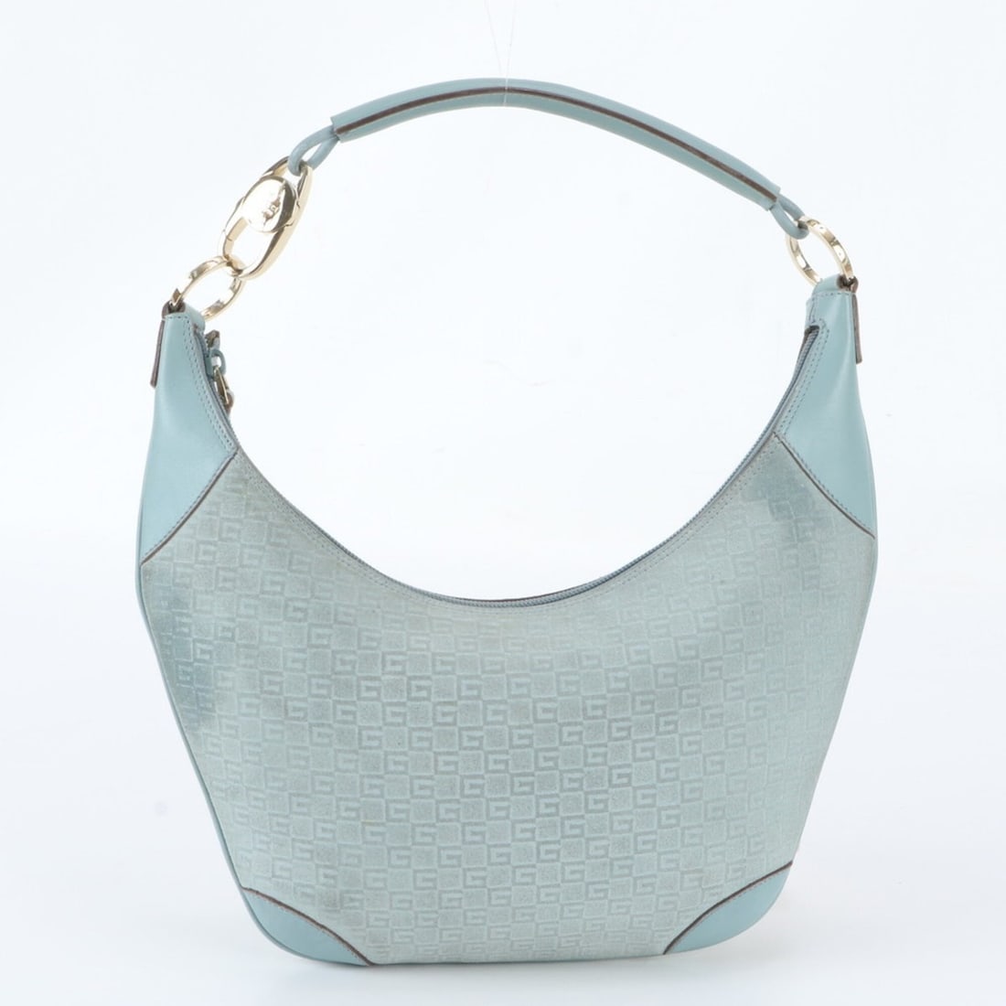 Gucci GG Pattern Hobo 001 4158 Leather One-Shoulder Bag Handbag for Women: --- Catalog ---Category: SizeSize (HxWxD): 30cm x 30cm x 5cm / 11.81'' x 11.81'' x 1.96''Category: DesignType: Handbag, Shoulder bagColor: Mint blueGender: WomenMaterial: Leather Category: GeneralBran