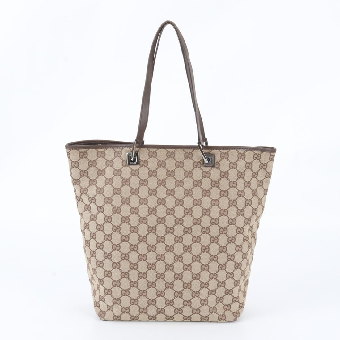 Gucci GG Canvas 31243 Leather Tote Bag Handbag Shoulder Brown Women's: --- Catalog ---Category: SizeSize (HxWxD): 31cm x 24cm x 12cm / 12.2'' x 9.44'' x 4.72''Category: DesignType: Handbag, Shoulder bag, Tote bagColor: BrownGender: WomenMaterial: Leather , Canvas Categor