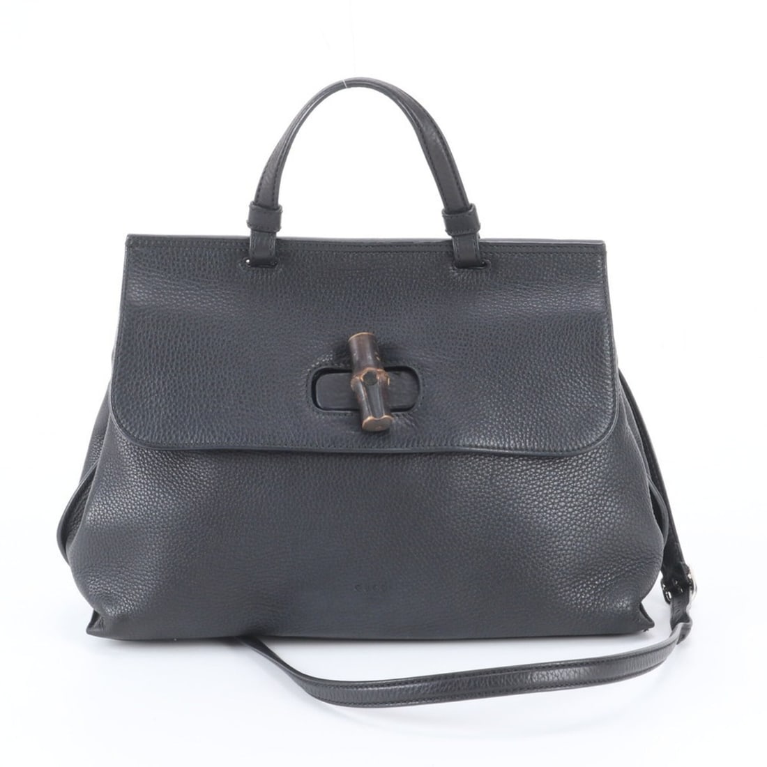 Gucci Bamboo Daily 392013 Leather 2-Way Shoulder Bag/Tote Bag, Black, Women's: --- Catalog ---Category: SizeSize (HxWxD): 25cm x 33cm x 11cm / 9.84'' x 12.99'' x 4.33''Category: DesignType: Shoulder bag, Tote bagColor: BlackGender: WomenMaterial: Leather Category: GeneralBrand: 