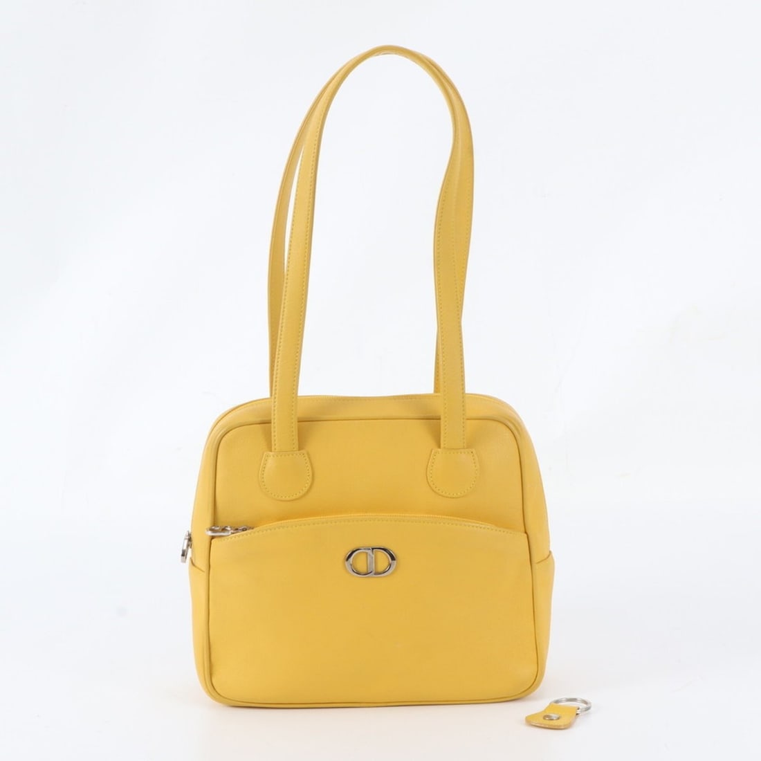 Christian Dior CD Logo Leather Shoulder Bag, Tote Handbag - Brand Name Women's: --- Catalog ---Category: SizeSize (HxWxD): 23cm x 29cm x 9cm / 9.05'' x 11.41'' x 3.54''Category: DesignType: Handbag, Shoulder bag, Tote bagColor: YellowGender: WomenMaterial: Leather Category: Gener