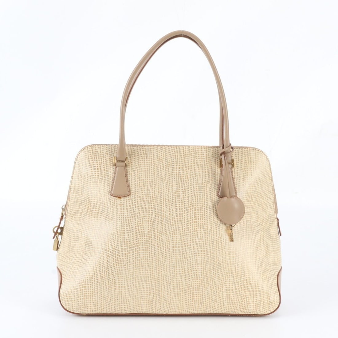 Salvatore Ferragamo Leather Tote Bag, Handbag, Shoulder Gold, Women's: --- Catalog ---Category: SizeSize (HxWxD): 27cm x 34cm x 13cm / 10.62'' x 13.38'' x 5.11''Category: DesignType: Handbag, Shoulder bag, Tote bagColor: BeigeGender: WomenMaterial: Leather Category: Gene