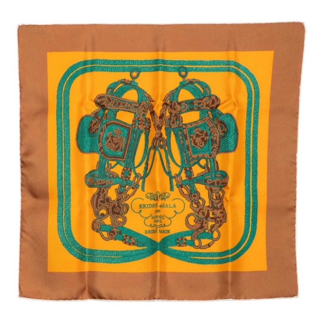 Hermes Carre 42 BRIDES de GALA Scarf Muffler Orange Multicolor Silk Women's HERMES: --- Catalog ---Category: SizeSize (LxW): 41cm x 42cm / 16.14'' x 16.53''Category: DesignType: ScarfColor: Multi-color, OrangeGender: WomenMaterial: Silk Category: GeneralBrand: Hermes--- Item List ---