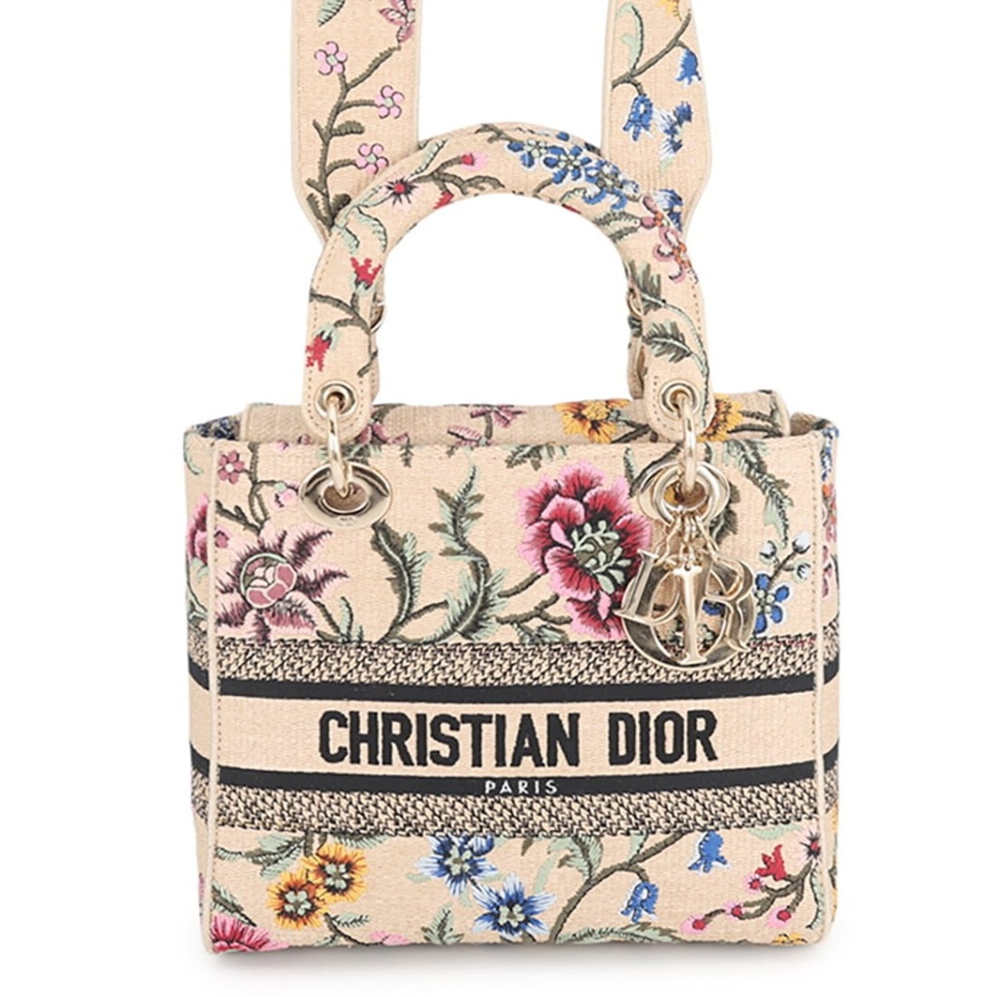 Christian Dior Lady D-Lite Medium Raffia Handbag, 2-way Handbag for Women (1 of 15)
