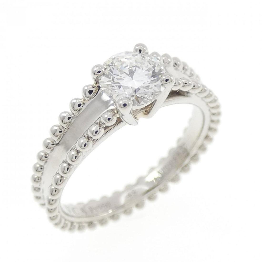 Van Cleef & Arpels Estelle Solitaire Ring 0.51CT E VVS2 3EXT: --- Catalog ---Category: SizeUS Size: 4.5Brand Size: 48Category: DesignType: Band ringGender: WomenMaterial: Platinum 950Category: GeneralMPN: VCARG30000Brand: Van Cleef & Arpels--- Item List