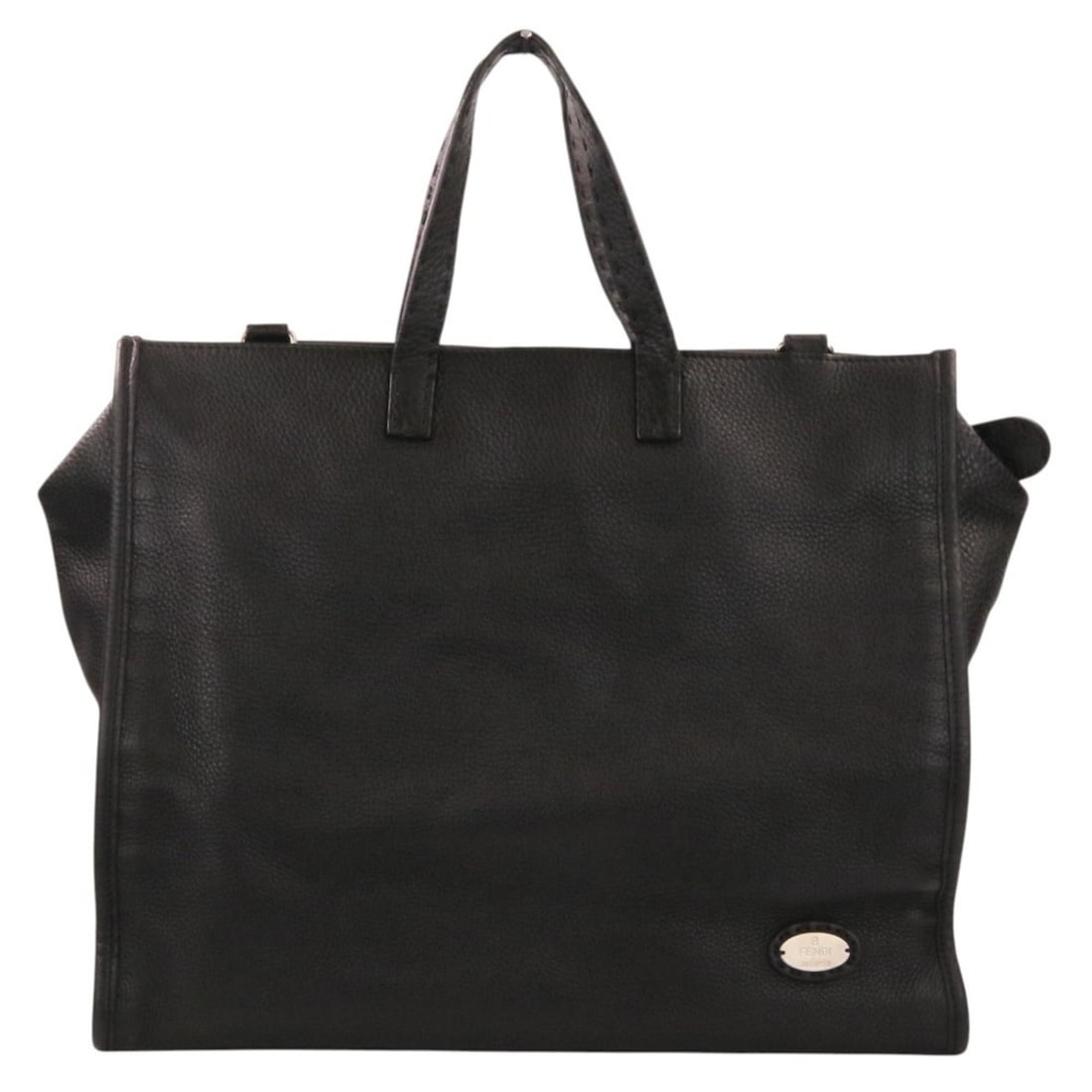 FENDI Selleria Roman Leather Stitch Design 2-Way Tote Bag/Shoulder Bag 7VA270 Black Women's: --- Catalog ---Category: SizeSize (HxWxD): 34cm x 40cm x 16cm / 13.38'' x 15.74'' x 6.29''Strap Length: 91cm - 127cm / 35.82'' - 49.99''Handle Length: 36cm / 14.17''Category: DesignType: Shoulder