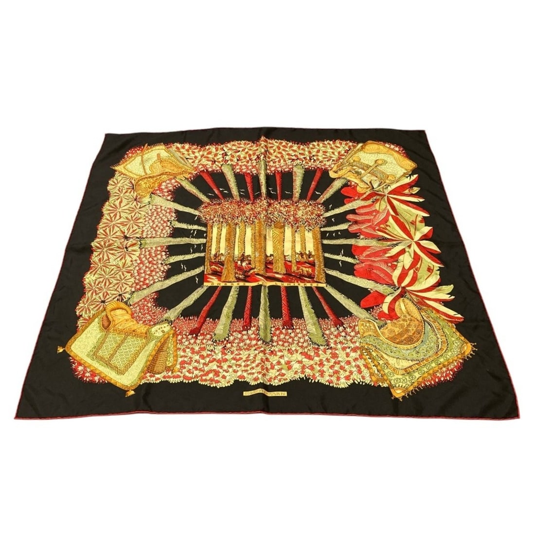 HERMES Carre 90 OMBRES ET LUMIERES (Light and Shadow) Silk Scarf, Black Red, Women's: --- Catalog ---Category: SizeSize (LxW): 86cm x 86cm / 33.85'' x 33.85''Category: DesignType: ScarfColor: Black, Red colorGender: WomenMaterial: Silk Category: GeneralBrand: Hermes--- Item List ---Sec