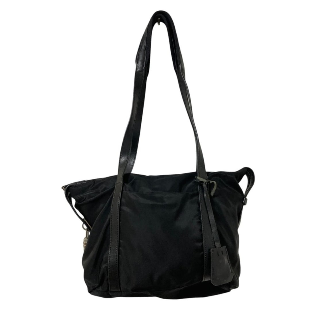 PRADA Nylon Shoulder Tote Bag B9977 Black Women's: --- Catalog ---Category: SizeSize (HxWxD): 25cm x 34cm x 10cm / 9.84'' x 13.38'' x 3.93''Strap Length: 71cm / 27.95''Category: DesignType: Tote bagColor: BlackGender: WomenMaterial: Nylon Category: Ge