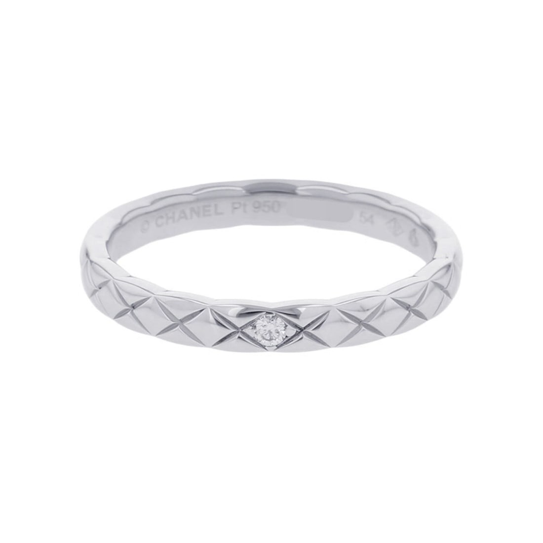 Chanel Coco Crush Collection Wedding Ring, Small Diamond (1P, approx. 0.03ct), Pt950 Platinum, Size: --- Catalog ---Category: SizeWidth: 2.7mm / 0.11''Weight: 4.3g / 0.15oz.JP Size: 14US Size: 7Category: DesignType: Wedding ringStone: DiamondGender: WomenMaterial: Platinum 950Weight (ct.): 0.03Catego