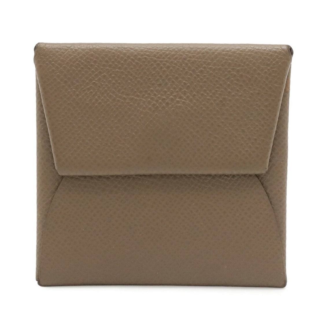 HERMES Bastia Wallet/Coin Purse, Veau Epsom Leather, Etoupe Greige, D Stamp (1 of 8)