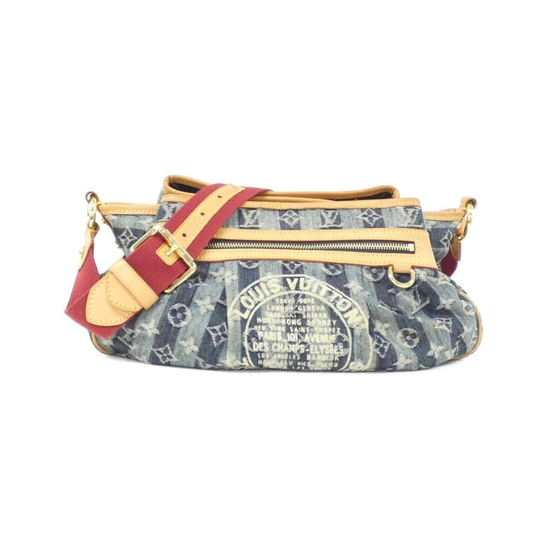 Louis Vuitton Monogram Denim Porte Epoque Raye M95334 Shoulder Bag: --- Catalog ---Category: SizeSize (HxWxD): 20cm x 35cm x 2cm / 7.87'' x 13.77'' x 0.78''Category: DesignType: Shoulder bagColor: BlueGender: Women,MenMaterial: Denim , Canvas Hardware Color: GoldCateg