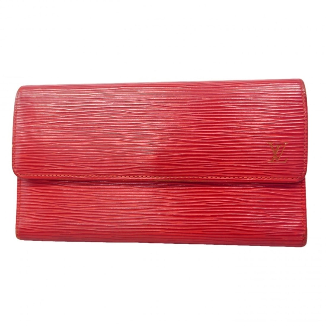 Louis Vuitton Tri-fold Long Wallet, Epi Leather, Portefeuille Tresor International, M63387,: --- Catalog ---Category: SizeSize (HxWxD): 10.5cm x 19cm x 2.5cm / 4.13'' x 7.48'' x 0.98''Category: DesignType: Long wallet (tri-fold)Color: Castilian redGender: WomenCategory: GeneralMPN: M63387Bran