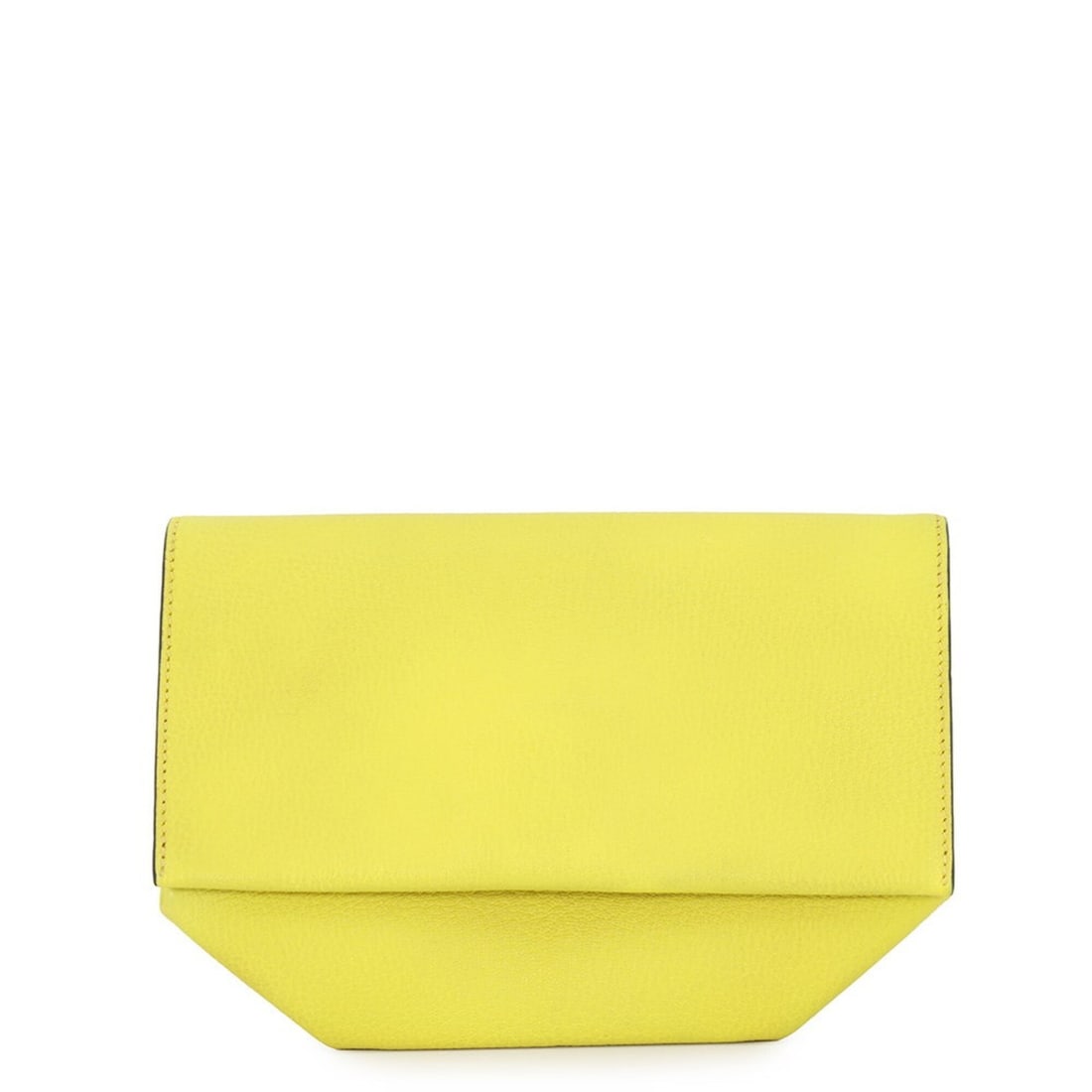 Hermes Clutch Bag Opli Lime Chevre Mysore A Stamp Leather Handbag HERMES: --- Catalog ---Category: SizeWeight: 320g / 11.28oz.Size (HxWxD): 12cm x 21.5cm x 8cm / 4.72'' x 8.46'' x 3.14''Category: DesignType: Clutch bag, HandbagColor: LimeGender: Women,MenMaterial: Chevre my
